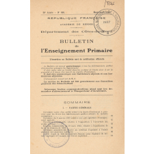 Bulletin de l'Instruction Primaire. Département des Côtes-du-Nord. 39e année. n°333. mars-avril 1912.