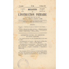 Bulletin de l'Instruction Primaire. 2e Année. N° 24. 10 Mars 1871.