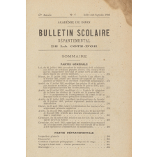 Bulletin scolaire départemental de la Côte d'Or. Académie de Dijon.