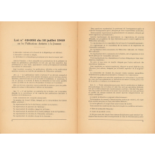 Loi n°79-956 du 16 juillet 1949 sur les Publications destinées à la Jeunesse.