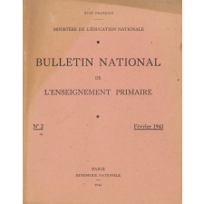 Bulletin national de l'enseignement primaire. N°2 à 12. Février 1943 à Janvier-Février 1944.