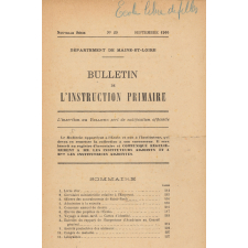 Bulletin de l'instruction primaire. Département de Maine-et-Loire.