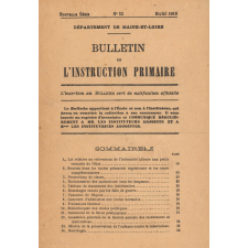 Bulletin de l'instruction primaire. Département de Maine-et-Loire.