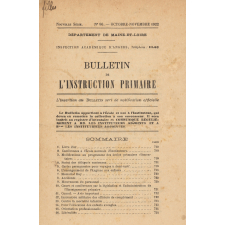 Bulletin de l'instruction primaire. Département de Maine-et-Loire.