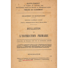Bulletin de l'instruction primaire. Département de Maine-et-Loire.