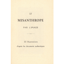Le Misanthrope. Comédie.