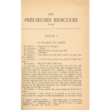 Les précieuses ridicules. Comédie.
