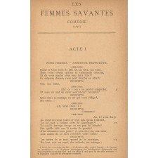 Les femmes savantes. Comédie.