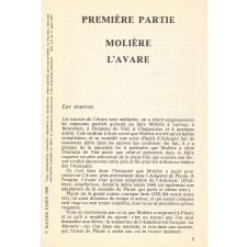 Une œuvre. L'avare. Un thème. L'argent. Compléments pédagogiques.