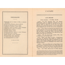 L'avare. Comédie.