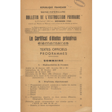 Bulletin de l'instruction primaire. Seine-Inférieure. Supplément spécial : décembre 1953.
