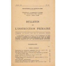 Bulletin de l'instruction primaire. Département de Maine-et-Loire.