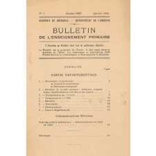Bulletin de l'Enseignement primaire. Académie de Grenoble. Département de l'Ardèche. Année 1943.