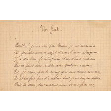 Carnet de récitations. 