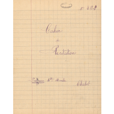 Cahier de français : récitations. 