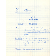 Cahier de récitation.