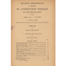 Bulletin administratif du Ministère de l'Instruction Publique et des Beaux-Arts. Année 1925. N° 2551 du 1er janvier 1923 à 2570 d'octobre, novembre et décembre 1925.