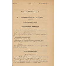 Bulletin administratif du Ministère de l'Instruction Publique et des Beaux-Arts. Année 1925. N° 2551 du 1er janvier 1923 à 2570 d'octobre, novembre et décembre 1925.