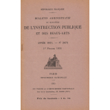 Bulletin administratif du Ministère de l'Instruction Publique. Année 1931. N° 2676 du 1er janvier 1931 à 2686 du 1er juin 1931.