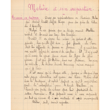 Cahier de lecture commentée. 