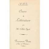 Cours de littérature