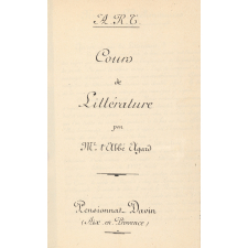 Cours de littérature