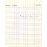 Cahier de mathématiques n°1