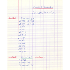 Cahier de mathématiques n°1