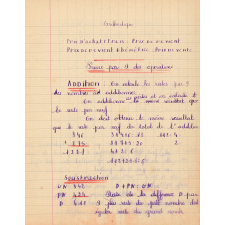 Cahier de règles de calcul
