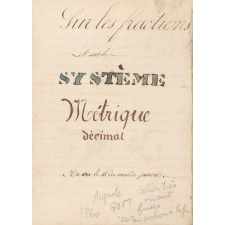Cahier sur les fractions et sur le système métrique décimal