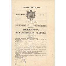 Bulletin de l'Instruction Primaire. Département de la Seine-Inférieure. Académie de Caen. Année 1867. N°1 à 6 et N° supplémentaire.