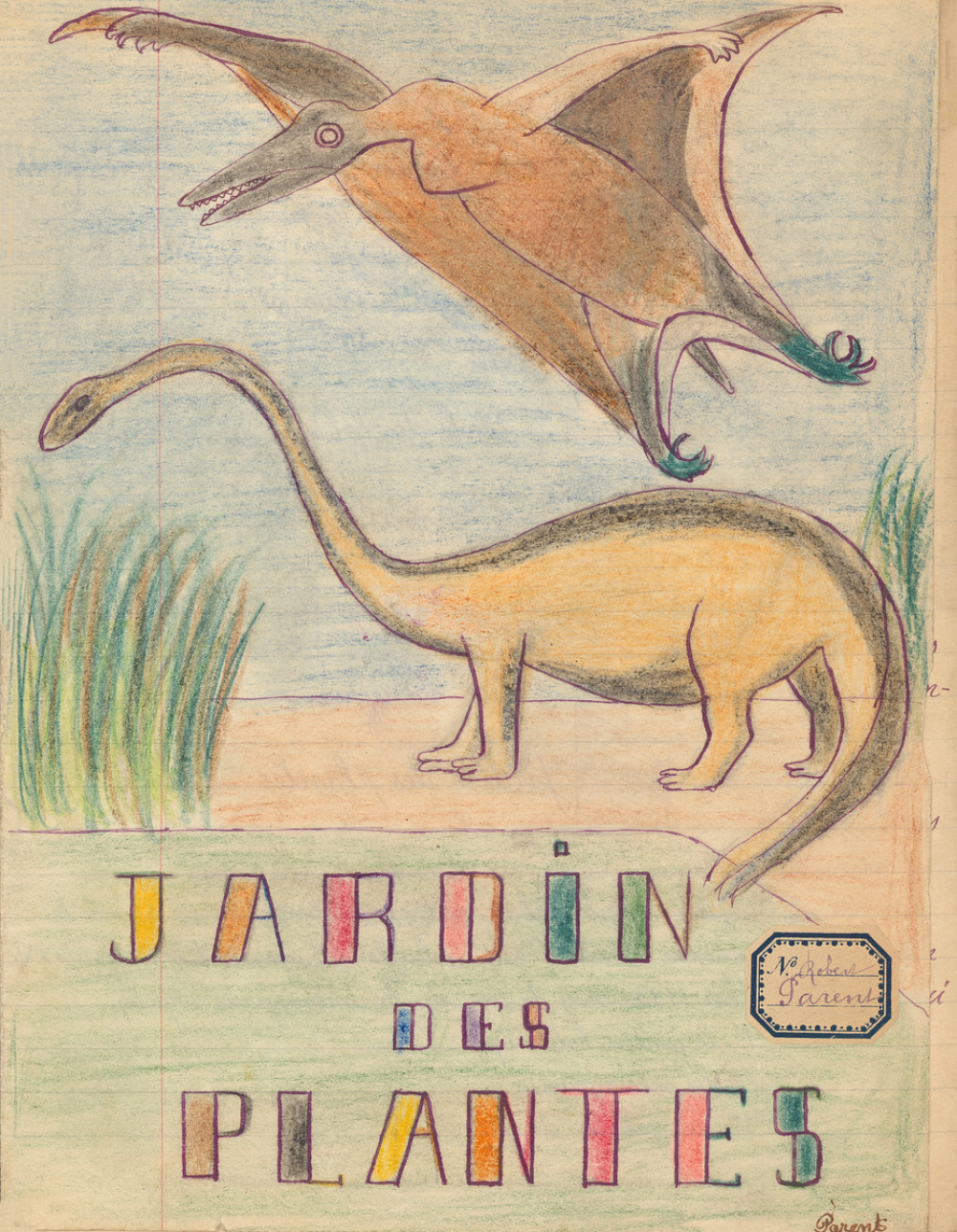 Cahier de sciences naturelles. Museum d'histoire naturelle. Jardin des plantes. 