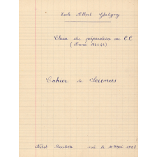 Cahier de sciences. Ecole Albert Glatigny. 