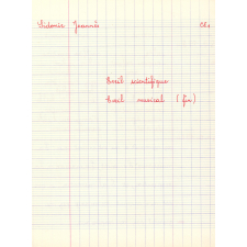 Cahier de leçons de choses. Eveil scientifique. Eveil musical (fin).
