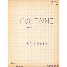 Cahier de sciences. Lycée Corneille. 