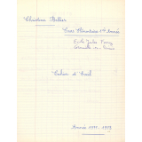 Cahier d'éveil.