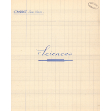 Cahier de sciences. 