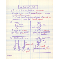 Cahier de leçons de choses. 