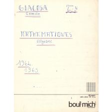 Mathématiques Algèbre