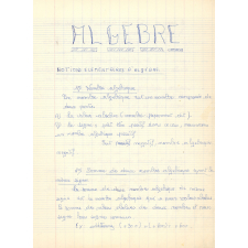 Mathématiques Algèbre
