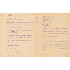 Cahier d'Algèbre