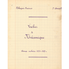 Cahier de mécanique