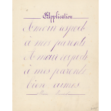 Cahier d'écriture
