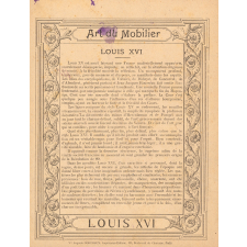 Art du mobilier : Louis XVI