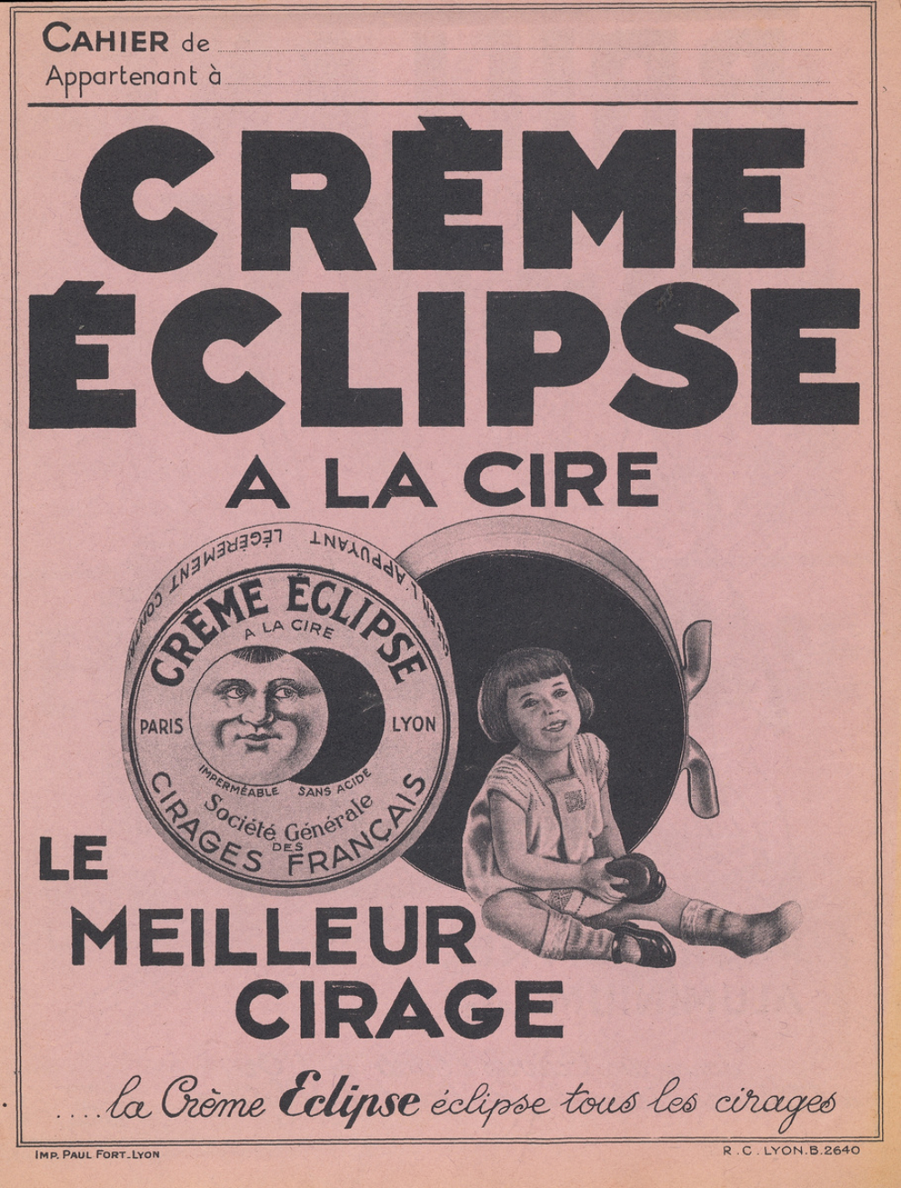 Couverture de cahier publicitaire : Crème Éclipse