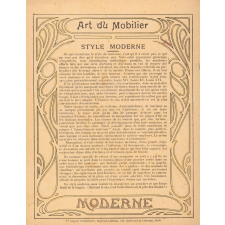 Art du Mobilier : Moderne