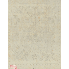 Poncif floral avec colombe et ruban de nœud