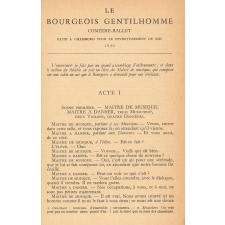 Le Bourgeois gentilhomme. Comédie-ballet. 