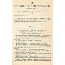 Le Bourgeois gentilhomme.