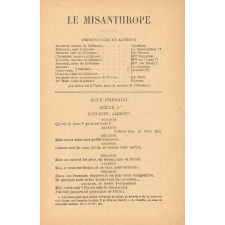 Le Misanthrope ou l'Atrabilaire amoureux (4 juin 1666).